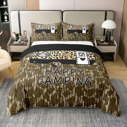 Miniatura 27 de Erosebridal American Flag 100% Cotton Bedding Set Twin Army Green Camo Duvet Cover Bear Claw Hunting Theme Comforter Cover Camoflage Camping