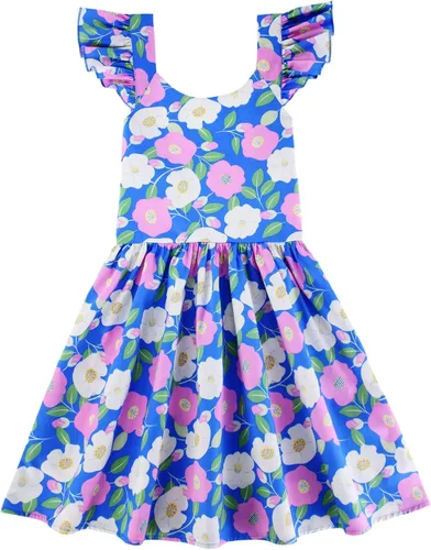 Miniatura 155 de Vestido de verano para niña, de algodón, con diseño floral