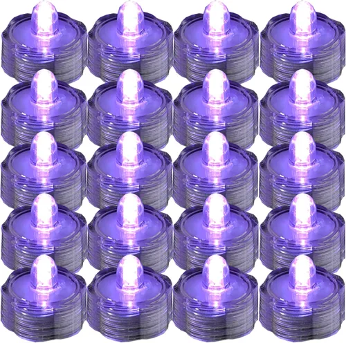 Miniatura 12 de Luces led muy brillantes, sumergibles, color té, para fiestas, bodas Azul