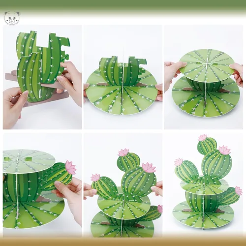 Miniatura 4 de 2 soportes para cupcakes de cactus, forma de cactus verde, decoración de fiesta mexicana para Cielito Lindo Three Esta cumpleaños, suministros