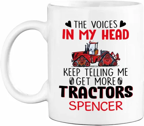 Miniatura 15 de Tazas de café personalizadas con nombre "Born To Farm Forced To Go To School" de 11 onzas y 15 onzas, taza de café personalizada para tractores
