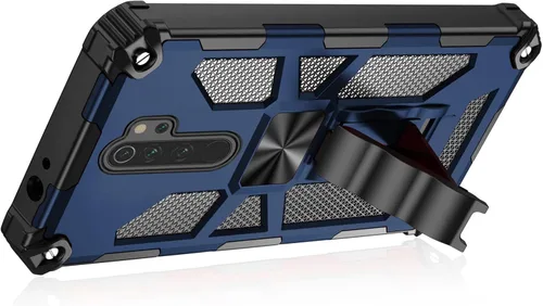 Miniatura 4 de Asuwish Funda de teléfono para Xiaomi Redmi 9 con protector de pantalla de vidrio templado y accesorios para celda Kickstand protector resistente