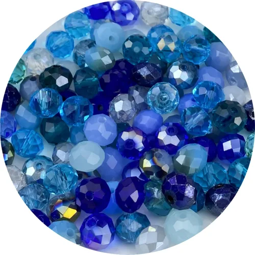 Miniatura 12 de 500 piezas de cuentas de cristal de vidrio facetado de 4 mm con agujero para pulseras, collares, aretes, joyería DIY, manualidades (Serie Negra)