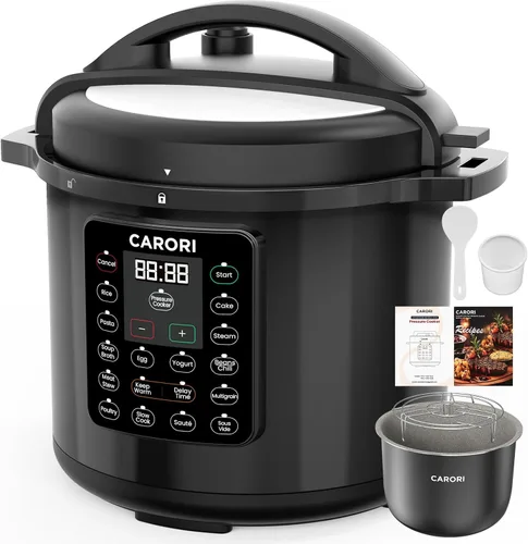 Miniatura 15 de Olla a presión eléctrica 3QT, 8 en 1, ahorro de tiempo y saludable, olla antiadherente de cerámica para comidas rápidas, salteado, olla a presión