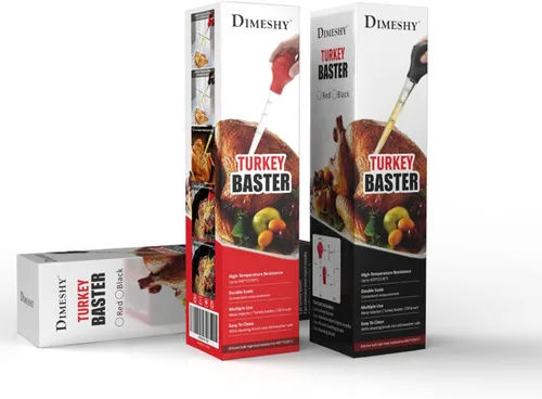 Miniatura 8 de DIMESHY Baster de Pavo de Grado Alimentario para Cocinar y Untar, Bombilla Redonda Desmontable, Baster para Cocinar Bueno para Carne de Aves de Negro
