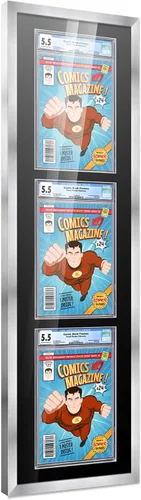 Miniatura 112 de Marco de cómic con paspartú para 8 CGC, CBCS o PGX Graded Comics - Marco de cómic blanco para cómics de 8.125 x 13 pulgadas Marco blanco