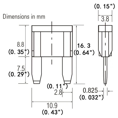 Miniatura 2 de 20 piezas de fusible de cuchilla mini de 10A y 1 extractor de fusibles ATC/ATO 32V 10Amp de reacción rápida para automóvil, camioneta, SUV