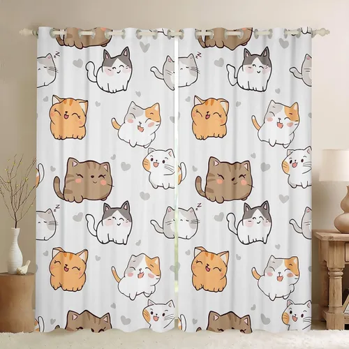 Miniatura 40 de Cortinas opacas con estampado de animales de safari, guepardo, cebra, tigre, jirafa, leopardo, 104 pulgadas de ancho x 84 pulgadas de largo