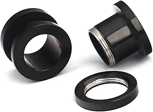 Miniatura 3 de Ruifan kit de 16 expansores de acero quirúrgico, 8 pares, 14 g - 00 g (1.6 mm-10 mm)