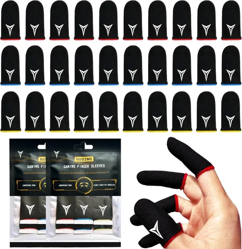 30 fundas para dedos de juegos para teléfonos móviles de 3 colores, fundas para dedos Nuozme compatibles con todos los dispositivos de pantalla