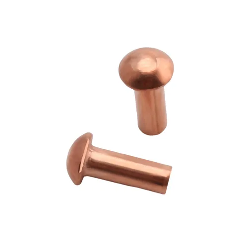 Miniatura 5 de Bettomshin 100 remaches sólidos de cobre de cabeza redonda M3, 0.12 pulgadas de diámetro x 0.31 pulgadas de longitud para aplicaciones eléctricas