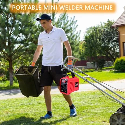 Miniatura 6 de Máquina de soldar, máquina de soldadura MMA-250A 110V mejorada, pantalla digital LCD IGBT, soldador de electrodo con arranque en caliente Rojo