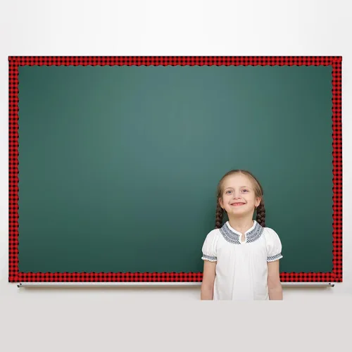 Miniatura 7 de Whaline 24 calcomanías magnéticas para tablero de anuncios de Navidad, color rojo y negro, a cuadros, para aula, Navidad, escuela, oficina, fiesta