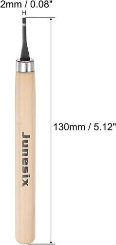 Miniatura 2 de uxcell Cuchillo de tallado de madera, cincel de herramienta de acero al carbono 50# de 0.079 in, pequeño y plano para escultura de manualidades