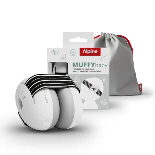 Alpine Muffy - Protección de oídos para bebés y niños pequeños de hasta 36 meses, certificado CE y ANSI, orejeras con reducción de ruido, cómodos