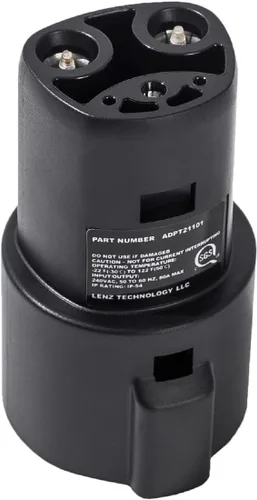 LENZ Adaptador de carga J1772 para Tesla Model 3, Y, S, X y Cybertruck, certificado de seguridad, 80A/240V, ajuste óptimo, fácil instalación (Nota: