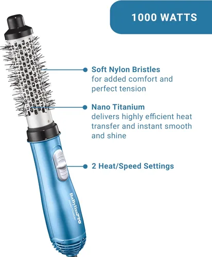 Miniatura 4 de BaBylissPRO Cepillo de aire caliente de cerdas suaves de 1 1/4" para peinar el cabello