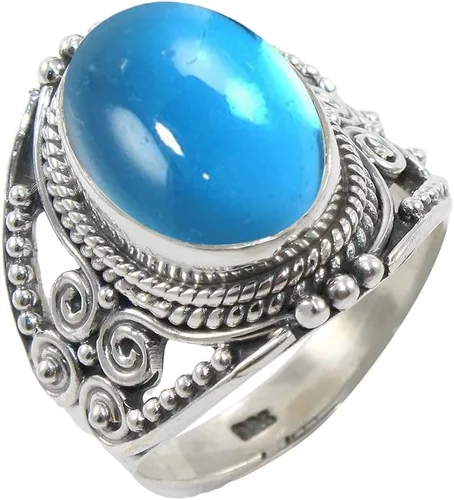 Miniatura 37 de Anillo de Plata Esterlina 925 para Mujeres con Piedra Preciosa Natural, Anillo de Compromiso de Plata Esterlina, Piedra Natal de Junio con Engaste