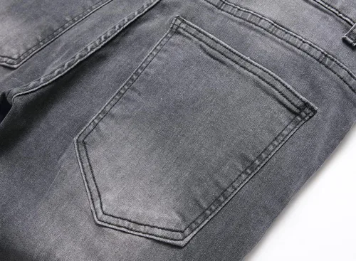 Miniatura 14 de Baylvn - Pantalones de mezclilla entallados y estampados para hombre con corte recto