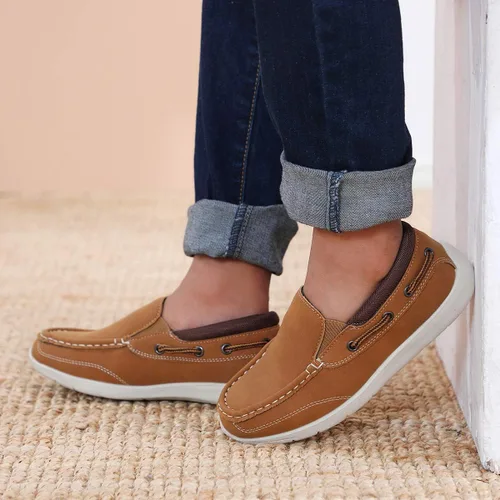 Miniatura 3 de Hawkwell Mocasines para niños, estilo informal, para la escuela (tallas chicas)