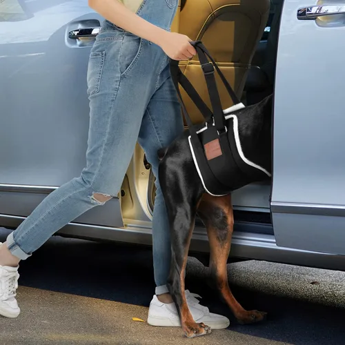 Miniatura 5 de Cabestrillo para Perros para Patas Traseras, Arnés de Elevación para Perros, Cabestrillo de Cinta Mágica para Perros Grandes con Soporte para Patas