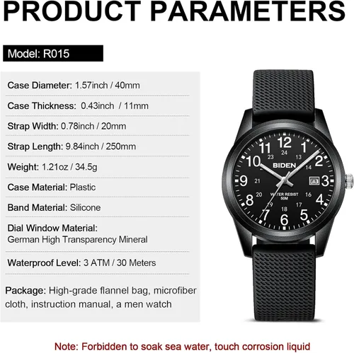 Miniatura 9 de LN LENQIN Relojes para hombre analógicos de cuarzo deportivos unisex, impermeables a 30M, reloj de enfermera para hombres y mujeres, profesionales