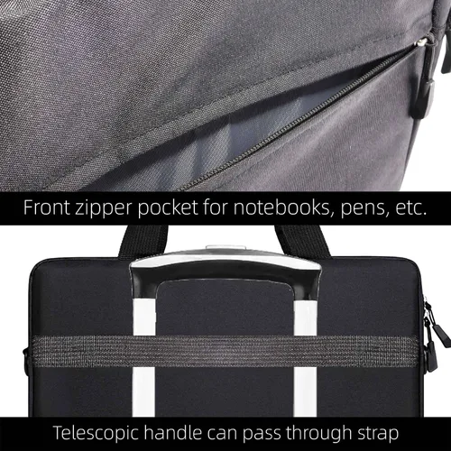 Miniatura 5 de Funda de transporte para laptop de 13/14/15 pulgadas - Doble compartimento a prueba de golpes, correa ajustable duradera y elegante, bolsa escolar