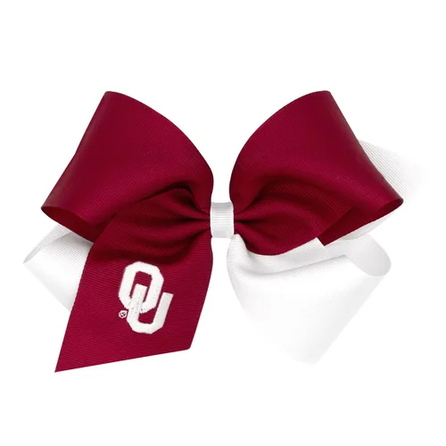 Miniatura 62 de Divine Creations - Lazo para el pelo de dos tonos para niñas con temática universitaria para el día del juego, por Wee Ones en un clip WeeStay