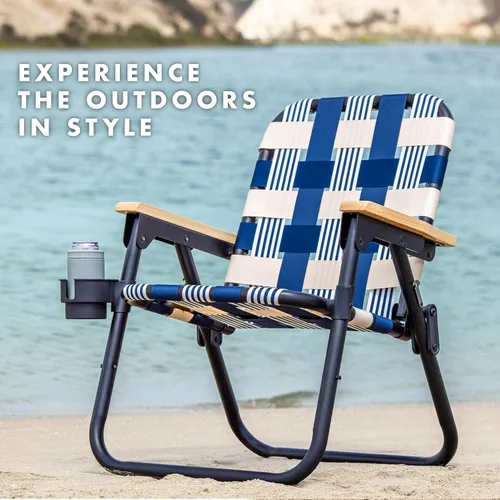 Miniatura 6 de GoSports WOVN - Silla de playa tipo mochila – 9 estilos disponibles – Silla de camping plegable de primera calidad Lido