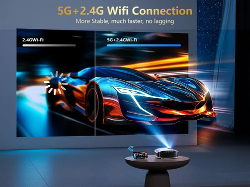 Miniatura 6 de GooDee Proyector Inteligente 4K con WiFi 5G y Bluetooth, Aplicaciones de Streaming Integradas, Dolby Audio Proyector de Películas al Aire Libre