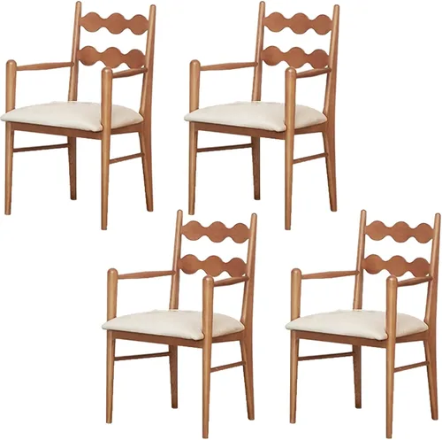 Miniatura 21 de Sillas de comedor tapizadas, silla de cocina con respaldo, silla de sala de estar con brazos versátil asiento de comedor de granja, sillas