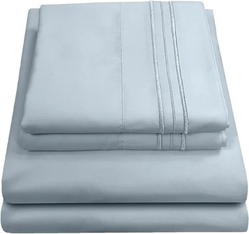 Miniatura 74 de Juego de sábanas de 1800 hilos – Sábanas de microfibra cepillada suave de calidad egipcia – Juego de ropa de cama de lujo con sábana encimera