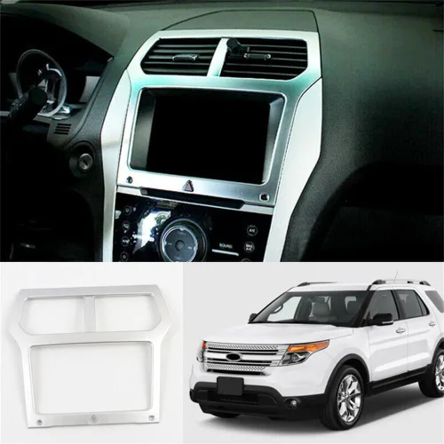 Miniatura 4 de L2R para Ford Explorer 2011 2012 2013 2014 2015 Accesorios para Interior de Coche Cubierta de Navegación del Tablero Consola Marco de Embellecedor