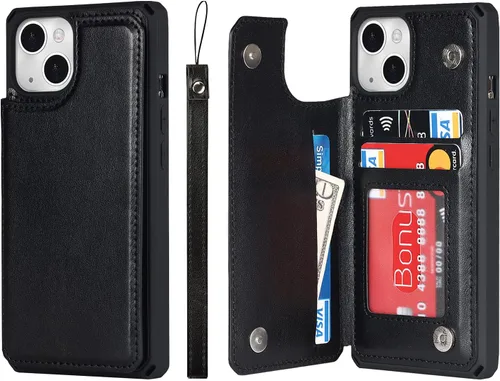 Miniatura 38 de Cavor para iPhone 13 Funda con Tarjetero iPhone 13 Funda Tipo Cartera, para iPhone 13 Funda para Hombres Mujeres, Fundas para iPhone 13 Funda