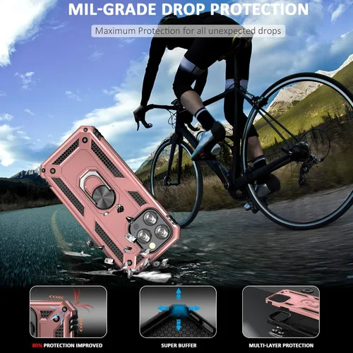 Miniatura 3 de ADDIT i Phone 13 Pro Max - Funda para iPhone 13 Pro Max, con anillo de soporte, soporte ajustable, grado militar, protección resistente, a prueba