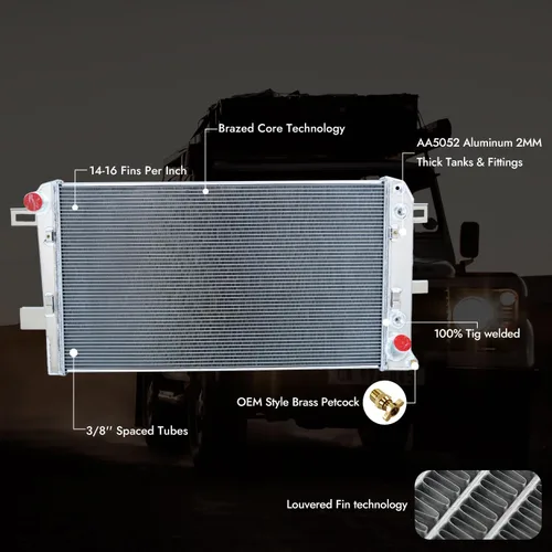 Miniatura 4 de Radiador Duramax de 6.6L, todos los radiadores de aluminio compatibles con Chevy Silverado GMC Sierra 3500 2500 HD V8 6.6L Duramax LLY LB7, 3 filas