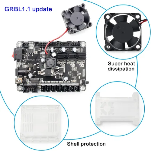 Miniatura 7 de CNCTOPBAOS Versión actualizada de la fresadora CNC 3018-PRO, kit de fresadora CNC de 3 ejes DIY con control remoto GRBL, controlador sin conexión a