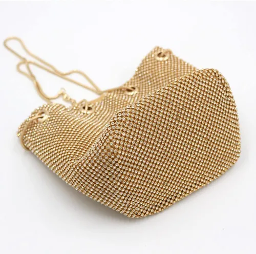 Miniatura 6 de Bolsa de noche para mujer, tamaño mejorado, bolsa de cubo de diamantes de imitación, bolsa de hombro brillante para fiesta, boda, cita nocturna