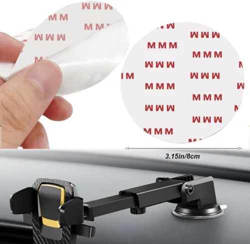 Miniatura 2 de Paquete de 10 almohadillas adhesivas circulares de doble cara de 2.953 in (2.95 pulgadas), repuesto adhesivo fuerte para automóvil para soporte