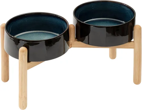Miniatura 38 de Havniva Cuenco elevado de cerámica de 6.1 pulgadas para perros con soporte para platos de perros de razas pequeñas y medianas, cuenco de comida y 2