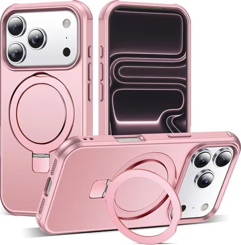Miniatura 60 de SKYLMW – Funda compatible con iPhone 12 Pro Max y iPhone 13 Pro Max con soporte magnético invisible tipo anillo, fundas translúcidas para teléfonos