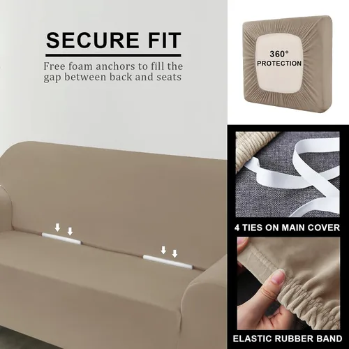 Miniatura 67 de Funda para Sofá de Terciopelo, Fundas Elásticas para Sofá para Funda Principal Separada/Respaldos y Cojines de Asiento, Funda para Sofá, para Fundas