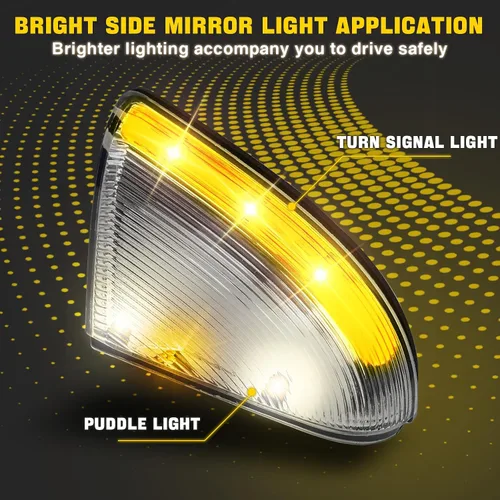Miniatura 3 de Bombilla LED para espejo lateral, bombilla de señal de giro, cubierta de lente para Dodge Ram 1500 2009-2011 2012 2013 2014 2015 2016 2017 2018 Ram