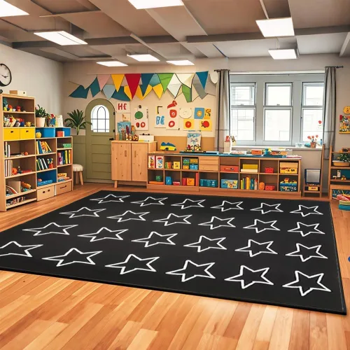 Miniatura 9 de Alfombras de aula primaria con círculo colorido, alfombra grande para aula preescolar, guardería, alfombra educativa para niños de jardín