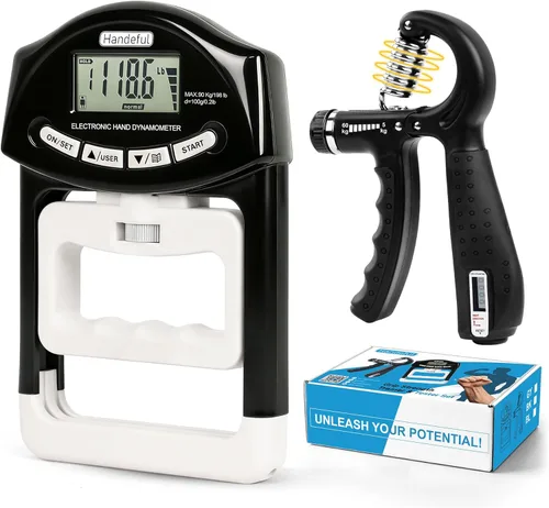 Miniatura 11 de Handeful Grip Strength Tester Trainer - Dynamometer Handgrip Measurer Meter, Handheld Strengthener Exerciser for Sports, School, and Home Use