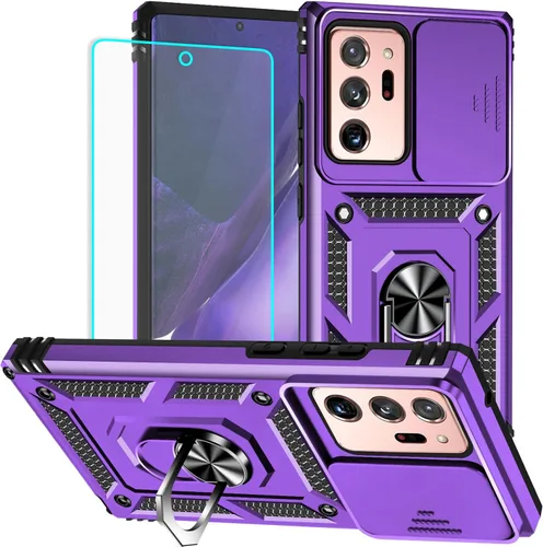 Miniatura 8 de Funda para Galaxy Note 20 Ultra con protector de pantalla: [grado militar de 20 pies probada en caídas] anillo a prueba de golpes - Samsung Galaxy