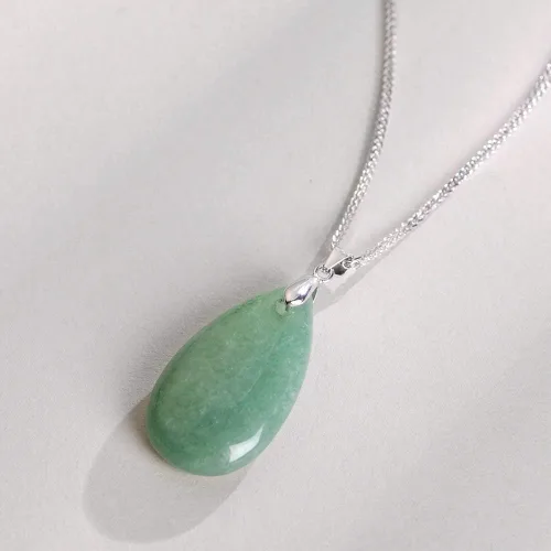 Miniatura 4 de iSTONE - Collar de plata de ley 925 con dije de lapislázuli para mujer, piedra preciosa natal con cadena de plata de 18 pulgadas