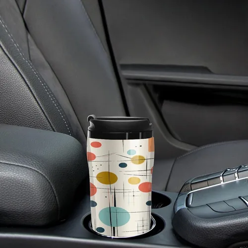 Miniatura 6 de Taza de café moderna de mediados de siglo, taza de viaje para café caliente, reutilizable, tazas de café helado, taza de café con doble aislamiento
