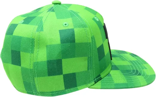 Miniatura 2 de Minecraft Pixel Creeper Boys Snapback Gorra Gorra Nueva Licencia Verde