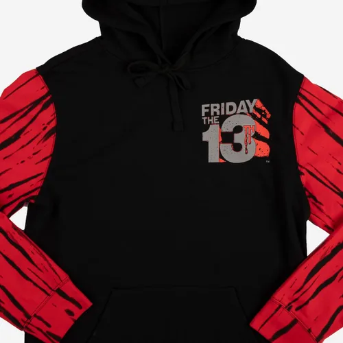 Miniatura 5 de Bioworld Friday the 13th - Sudadera con capucha para adultos de doble cara roja y negra
